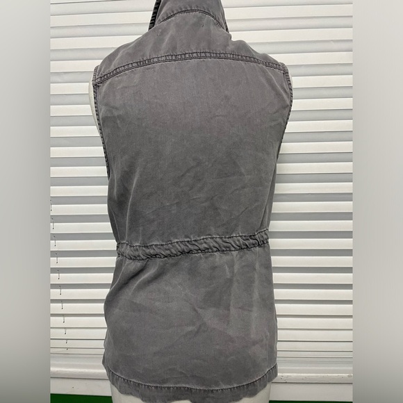 Sale ☀️ Max Jeans Gray Utility Cargo Vest Moto Boho XS - Picture 9 of 9